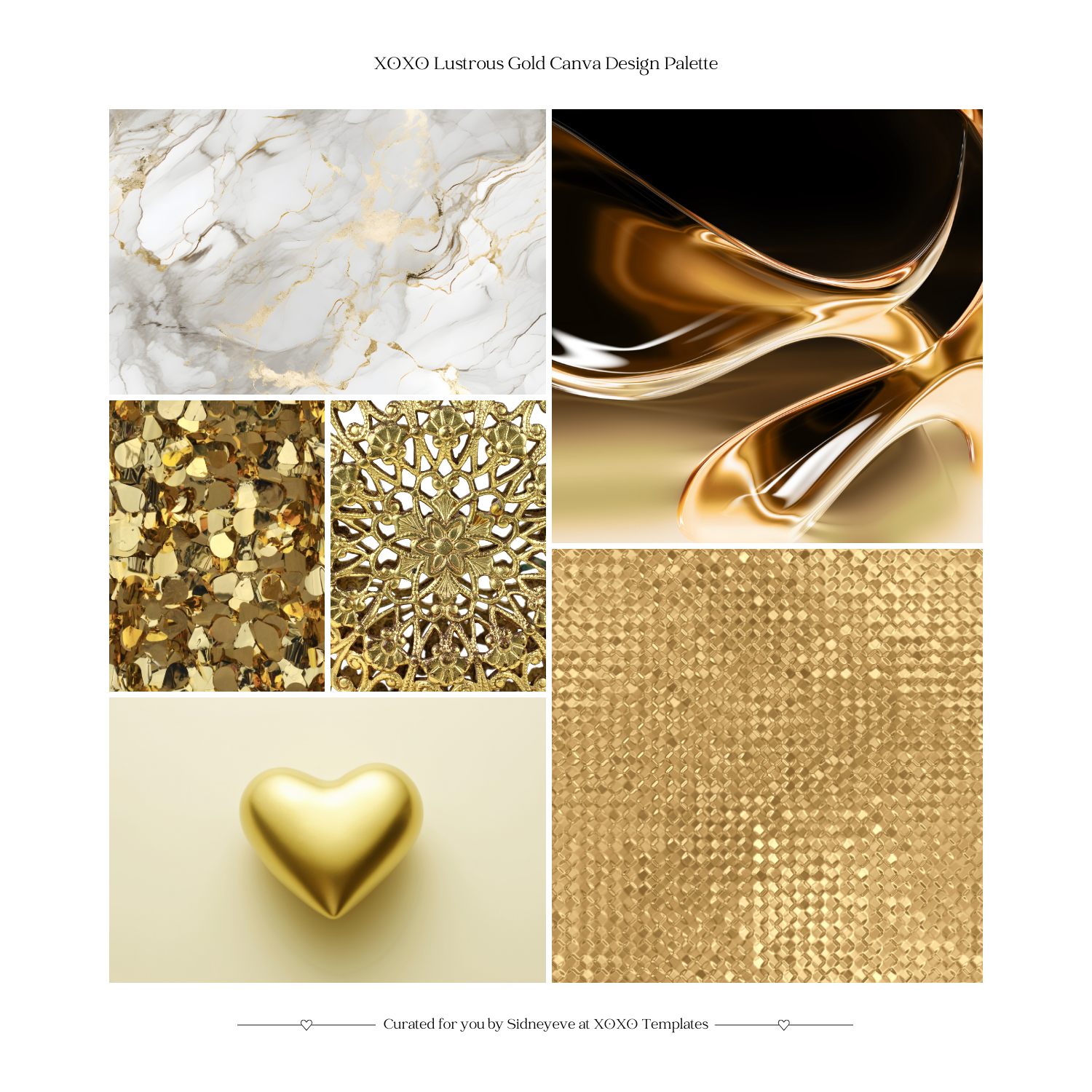 Lustrous Gold Canva Design Palette