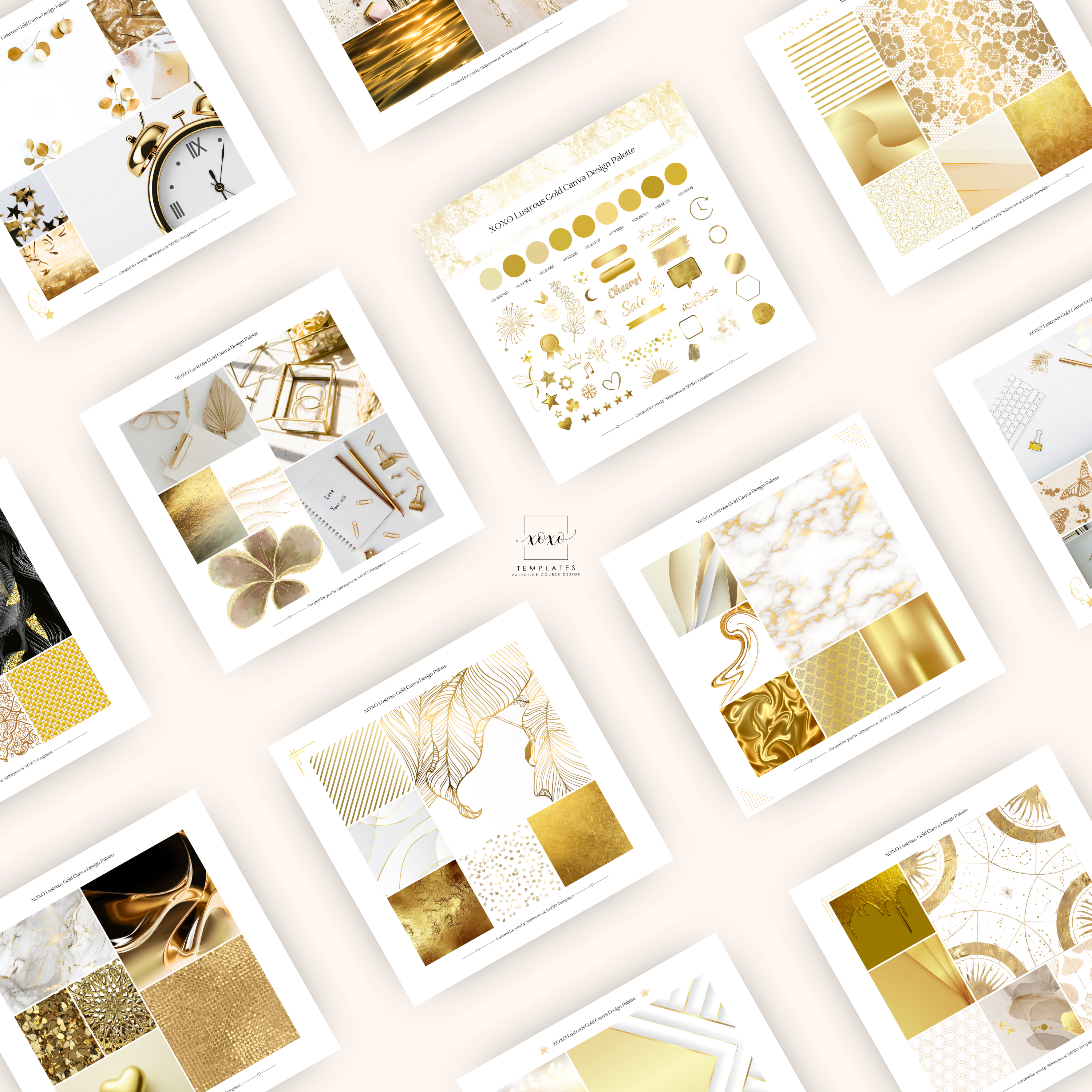 Lustrous Gold Canva Design Palette