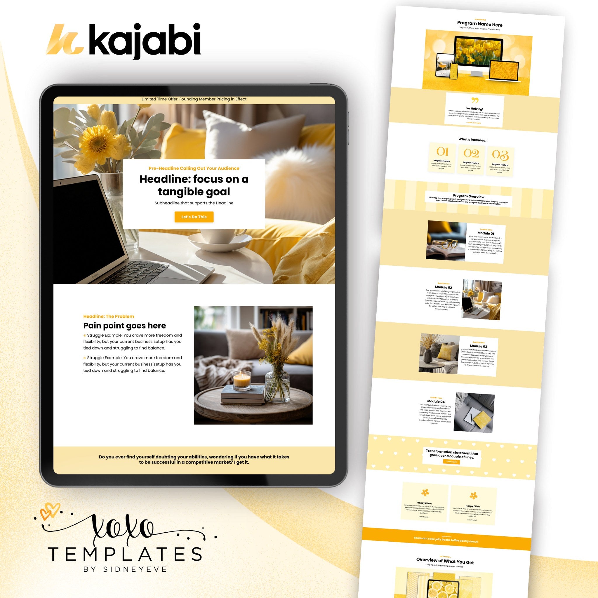 Kajabi Sales Page: Sunshine