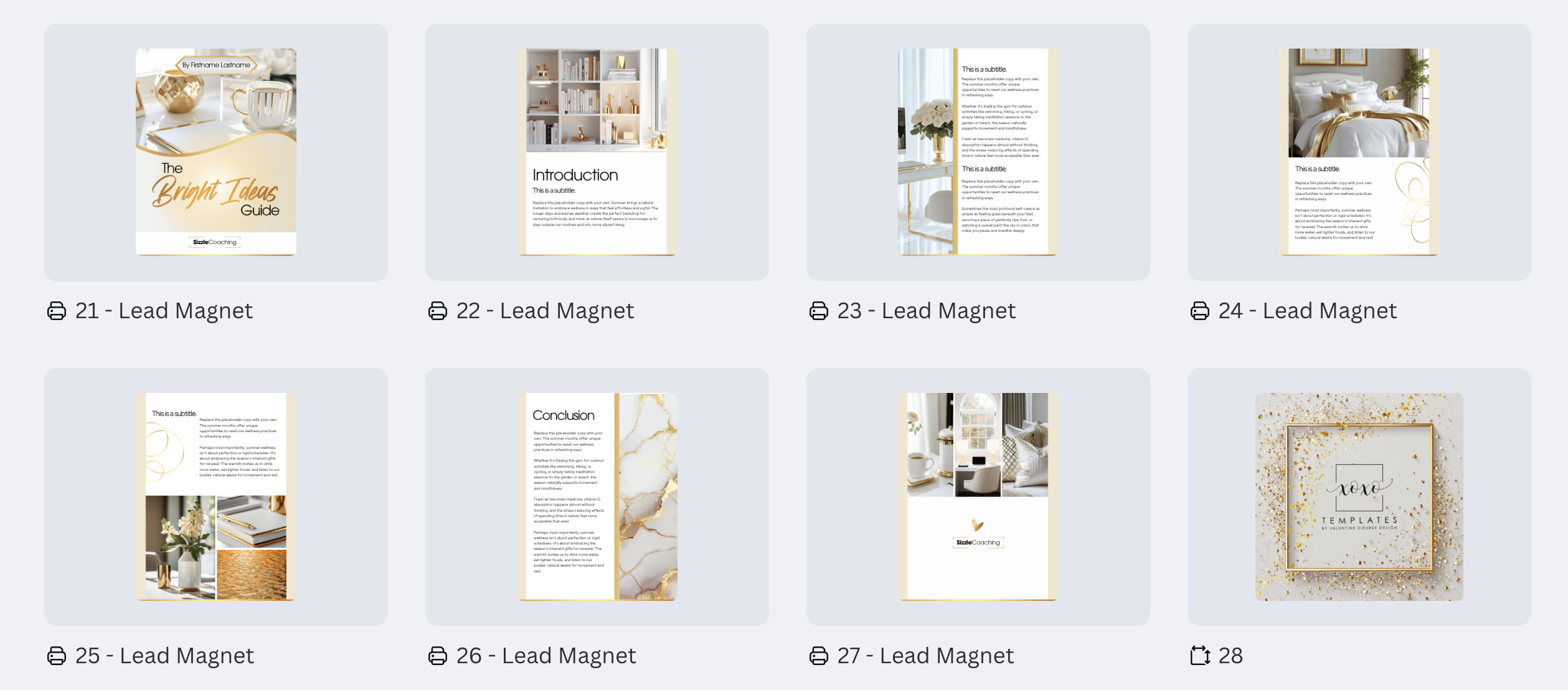 Gilded Summer Collection