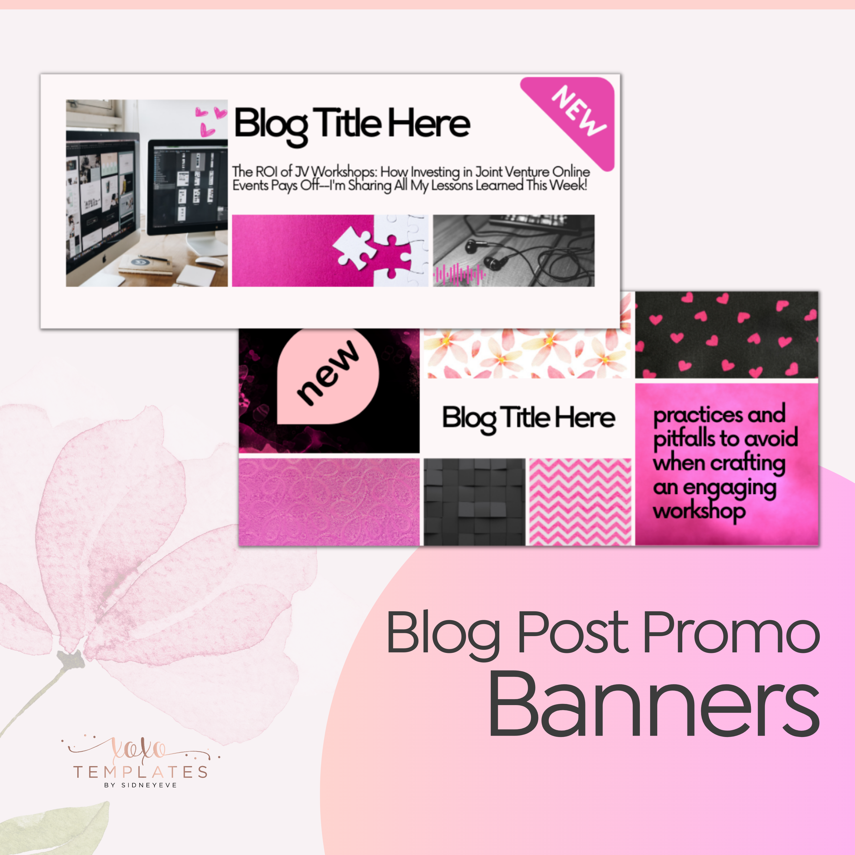 Blog Post Promotional Banners: Raspberry Noir Collection