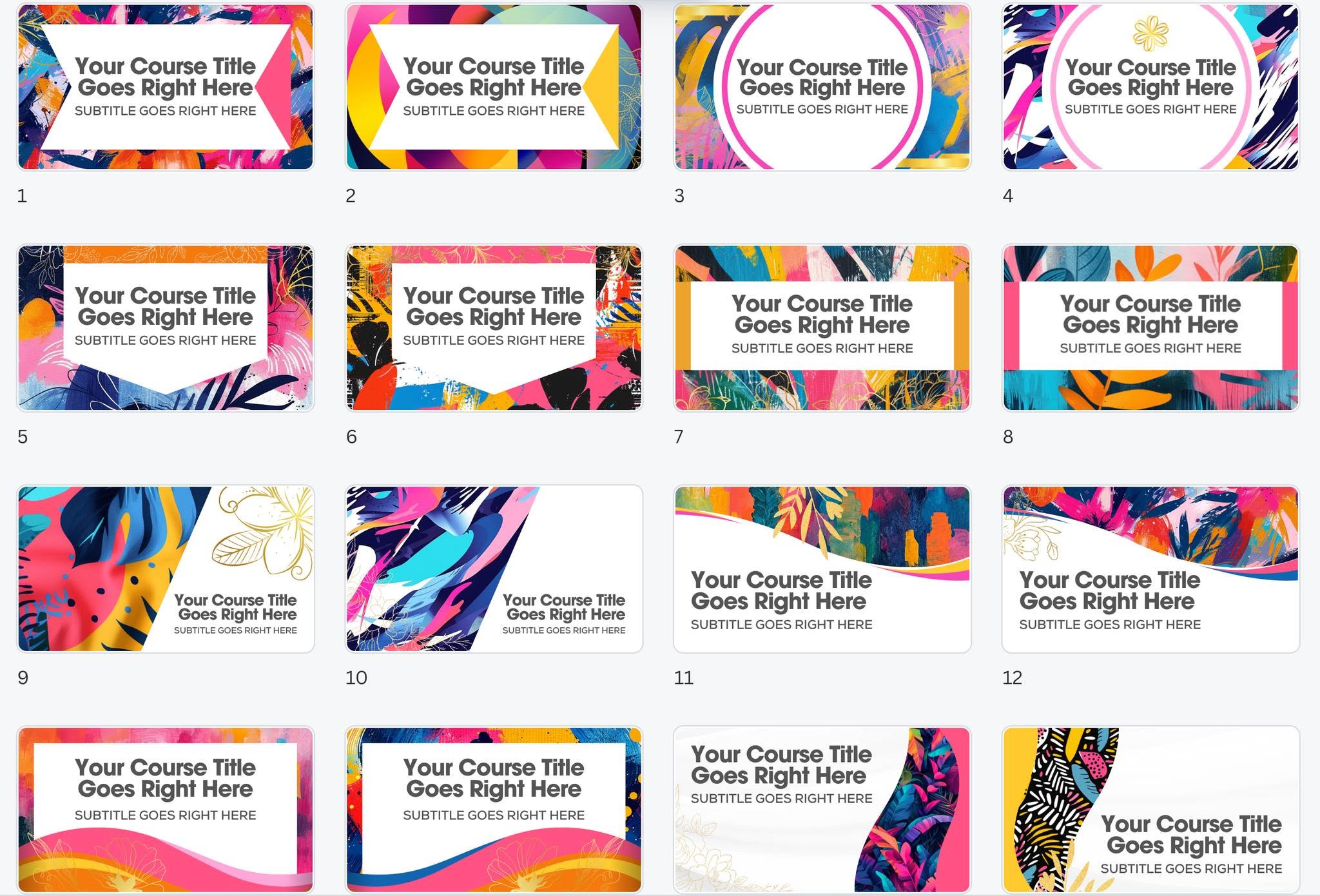 Bright Abstracts: Thumbnails