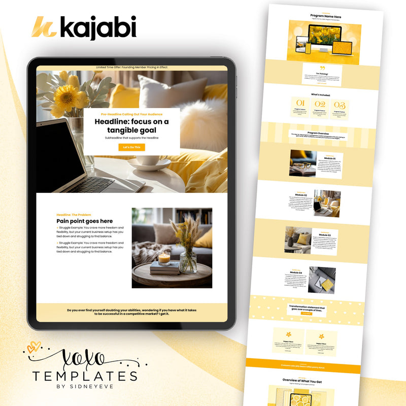 Kajabi Sales Page: Sunshine