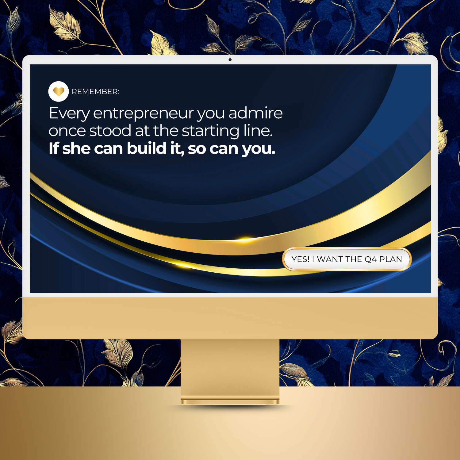 Midnight Blue Canva Pro Luxe Landing Page