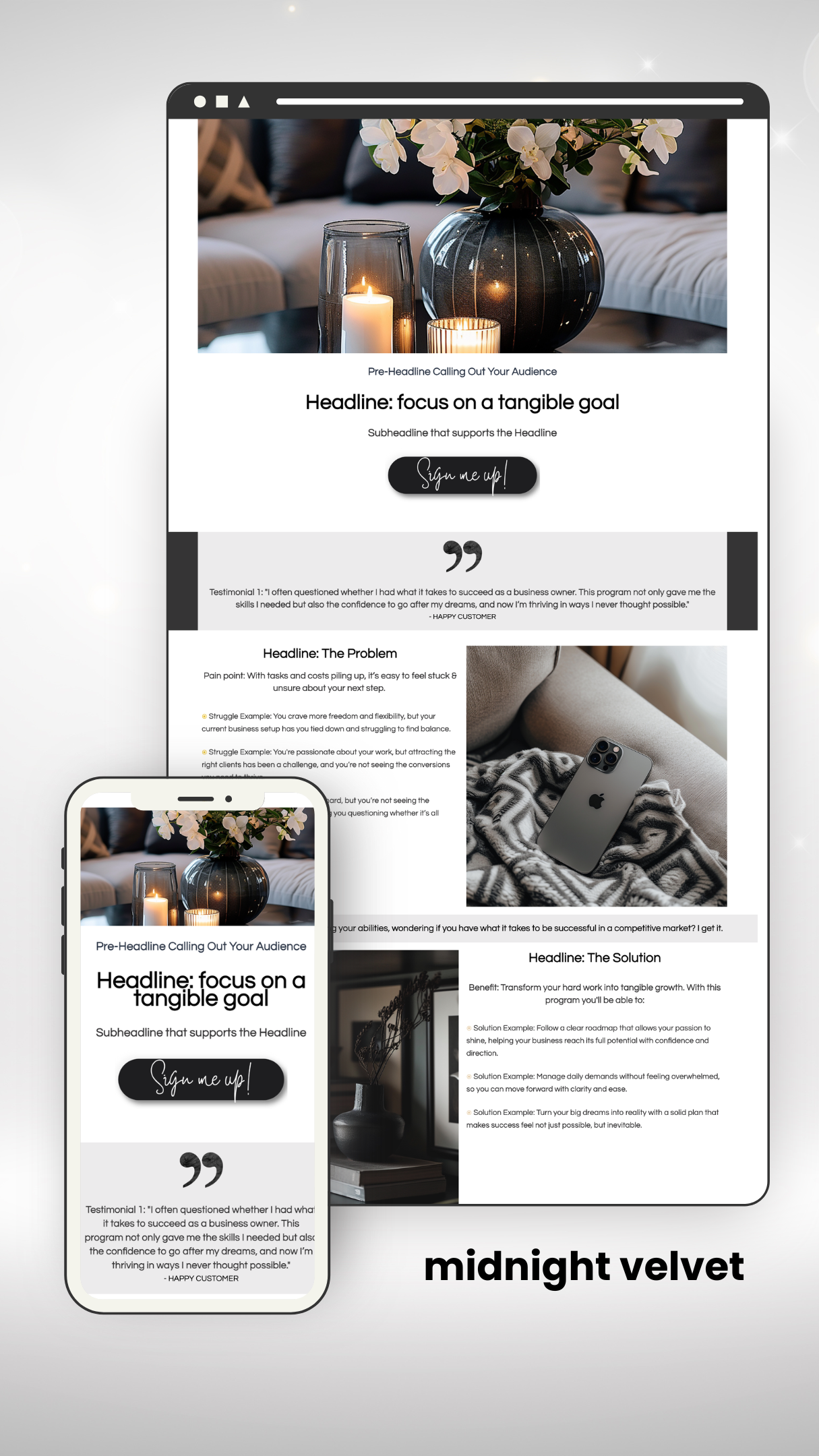 MemberVault Long Form Sales Page Template