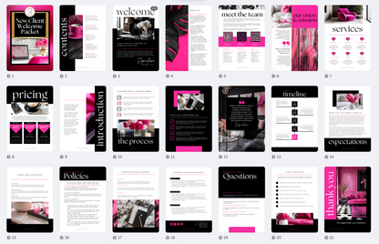 New Client Welcome: Raspberry Noir Collection.