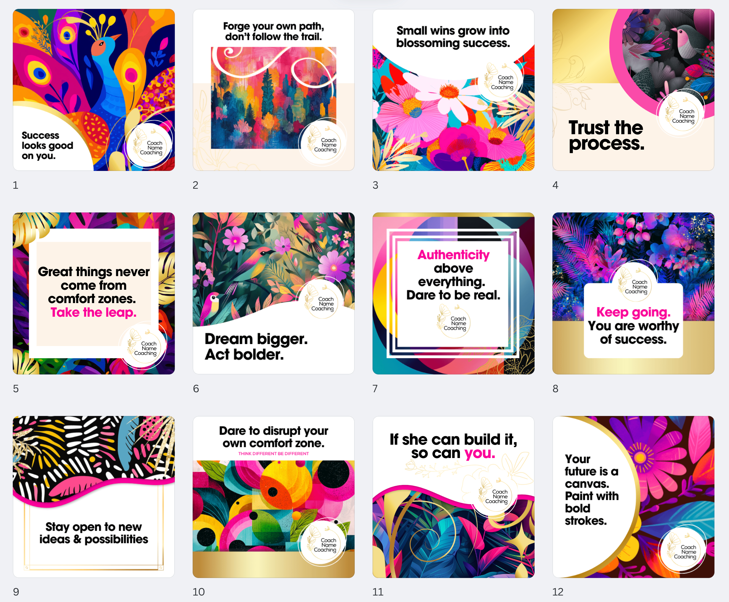 Bright Abstracts: Social Squares