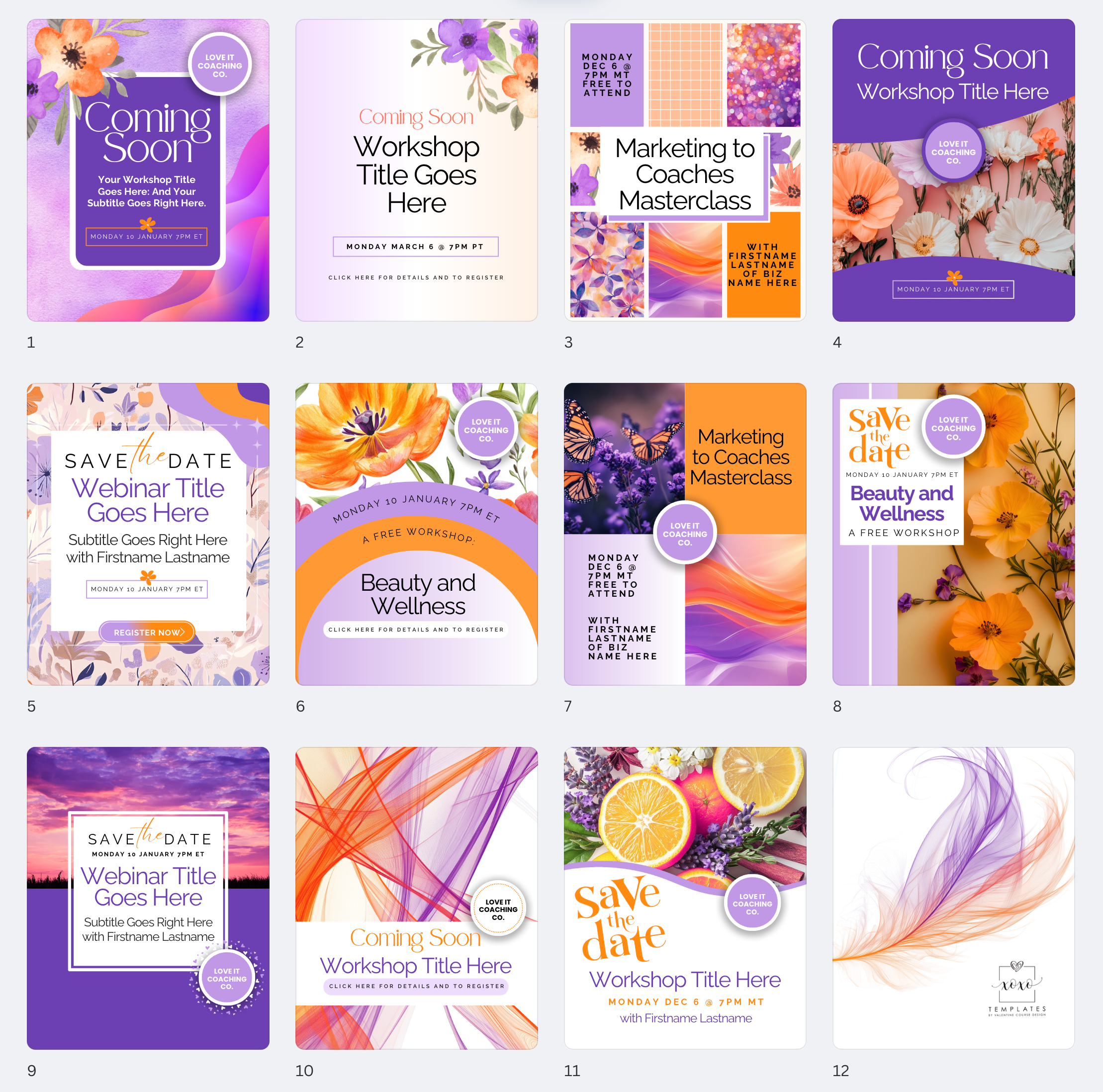 The Zen & Zest Collection: Purple & Orange