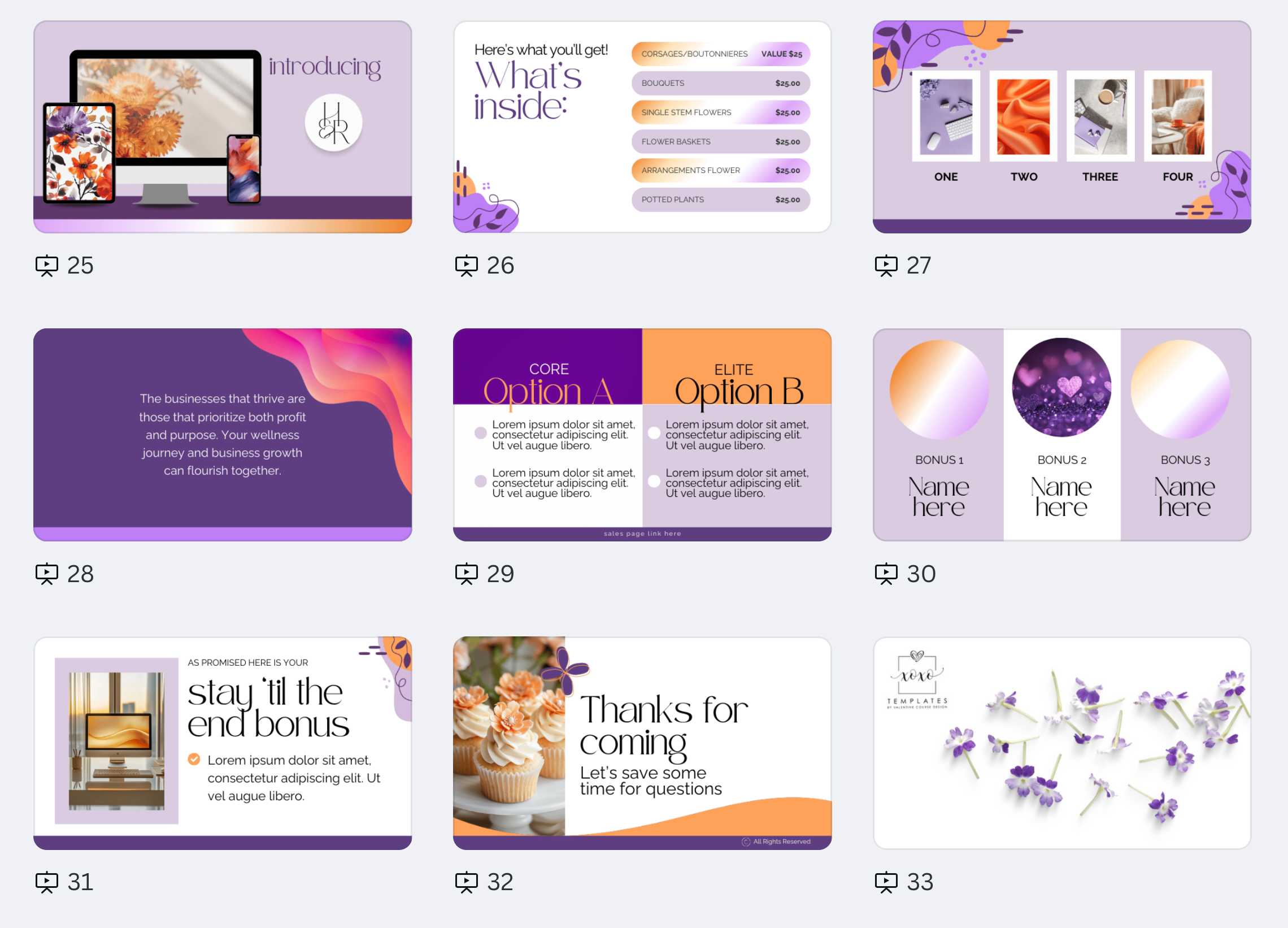 The Zen & Zest Collection: Purple & Orange