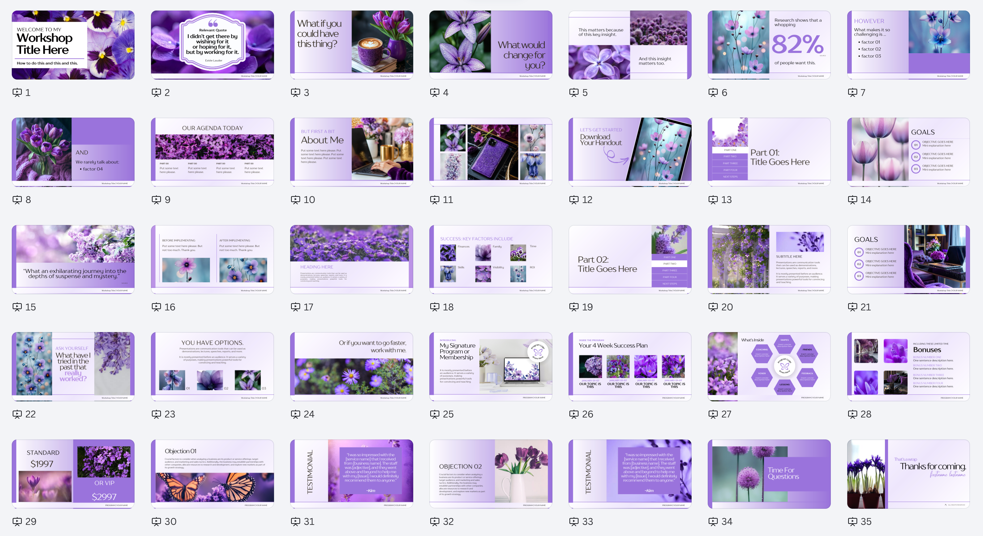 Purple Spring Workshop Kit
