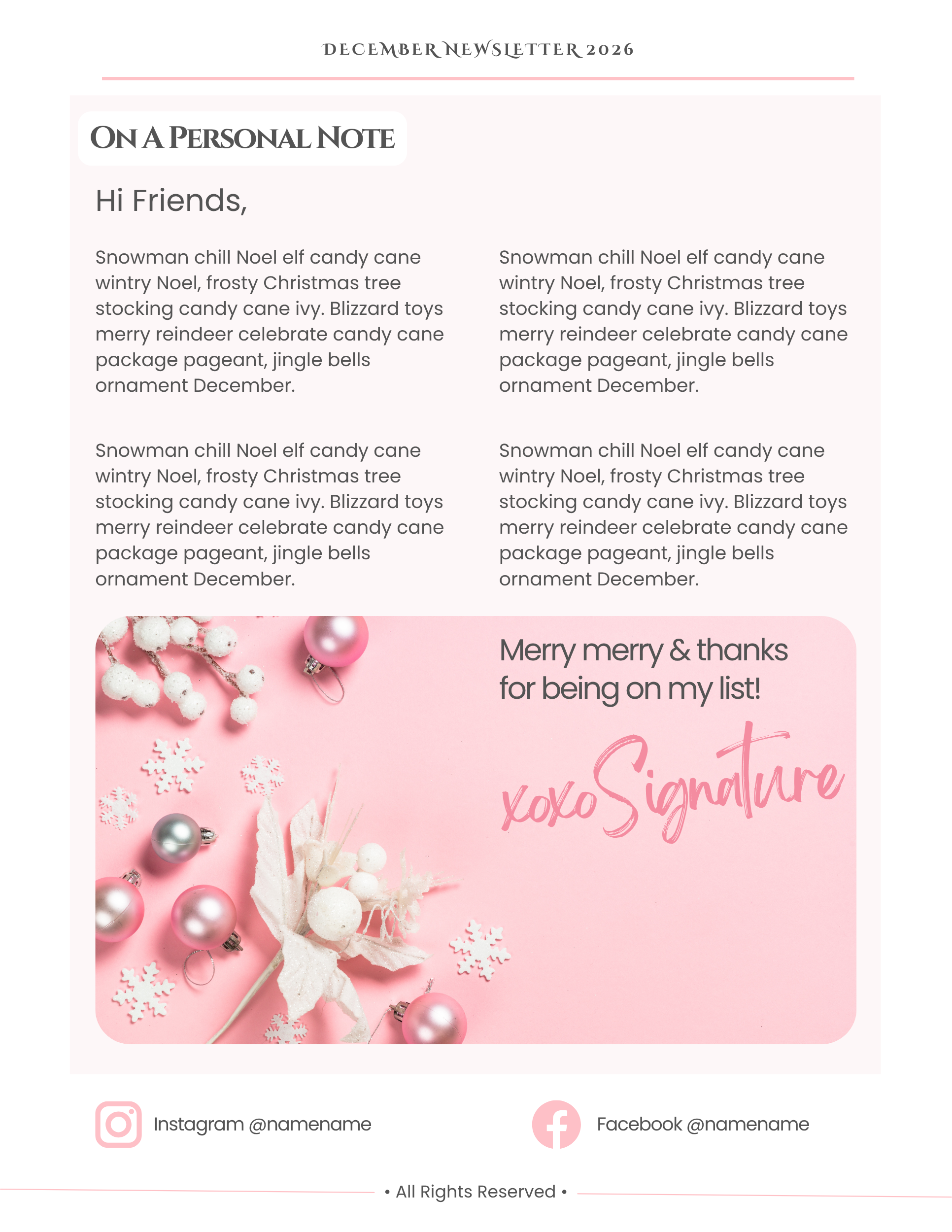 Pink Christmas Collection